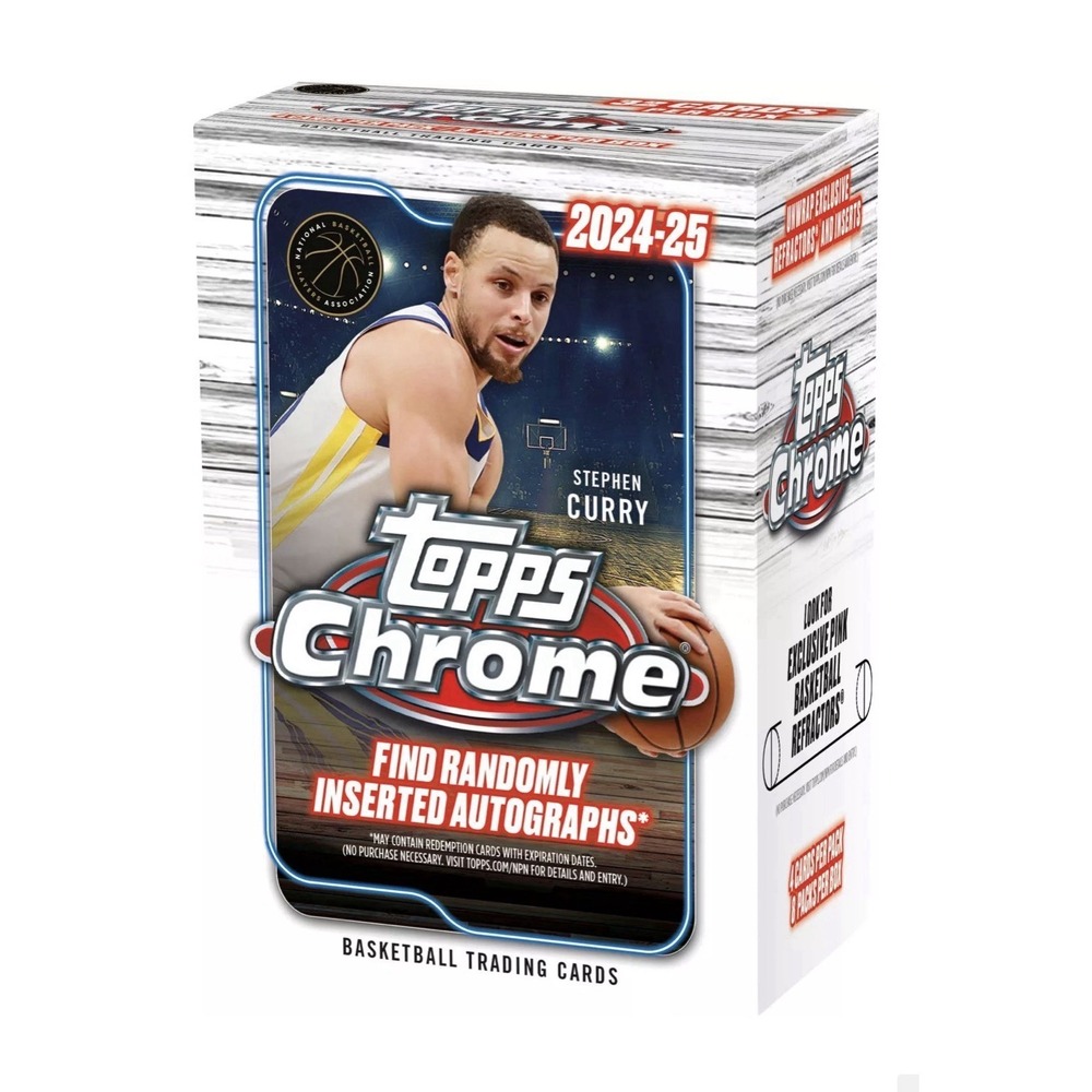 2024-25 Topps Chrome Basketball Blaster Value Box NBA Sports Card Box New Sealed